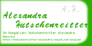 alexandra hutschenreitter business card